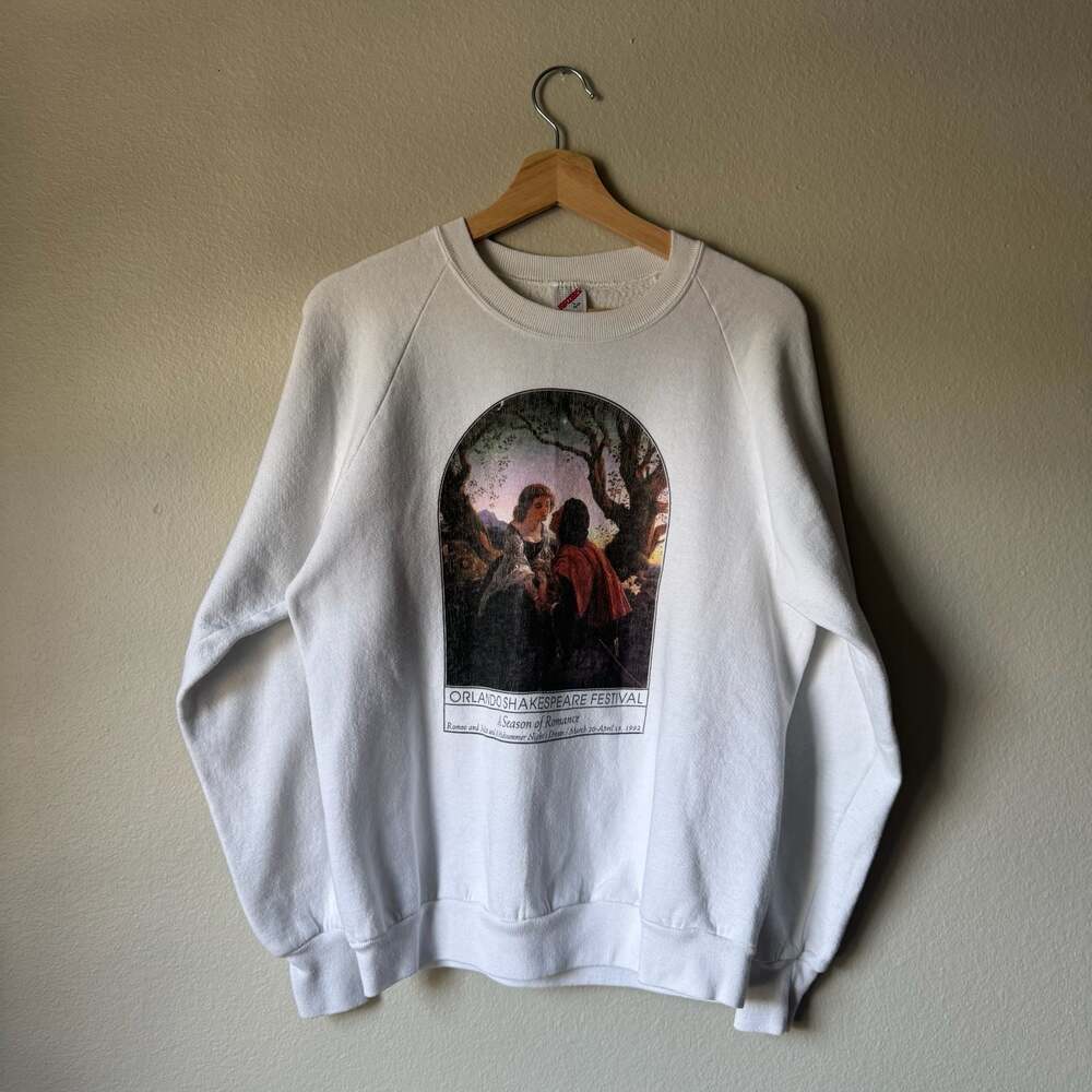 Vintage 1992 Orlando Shakespeare Festival Sweatshirt Large Jerzees USA Romeo Jul